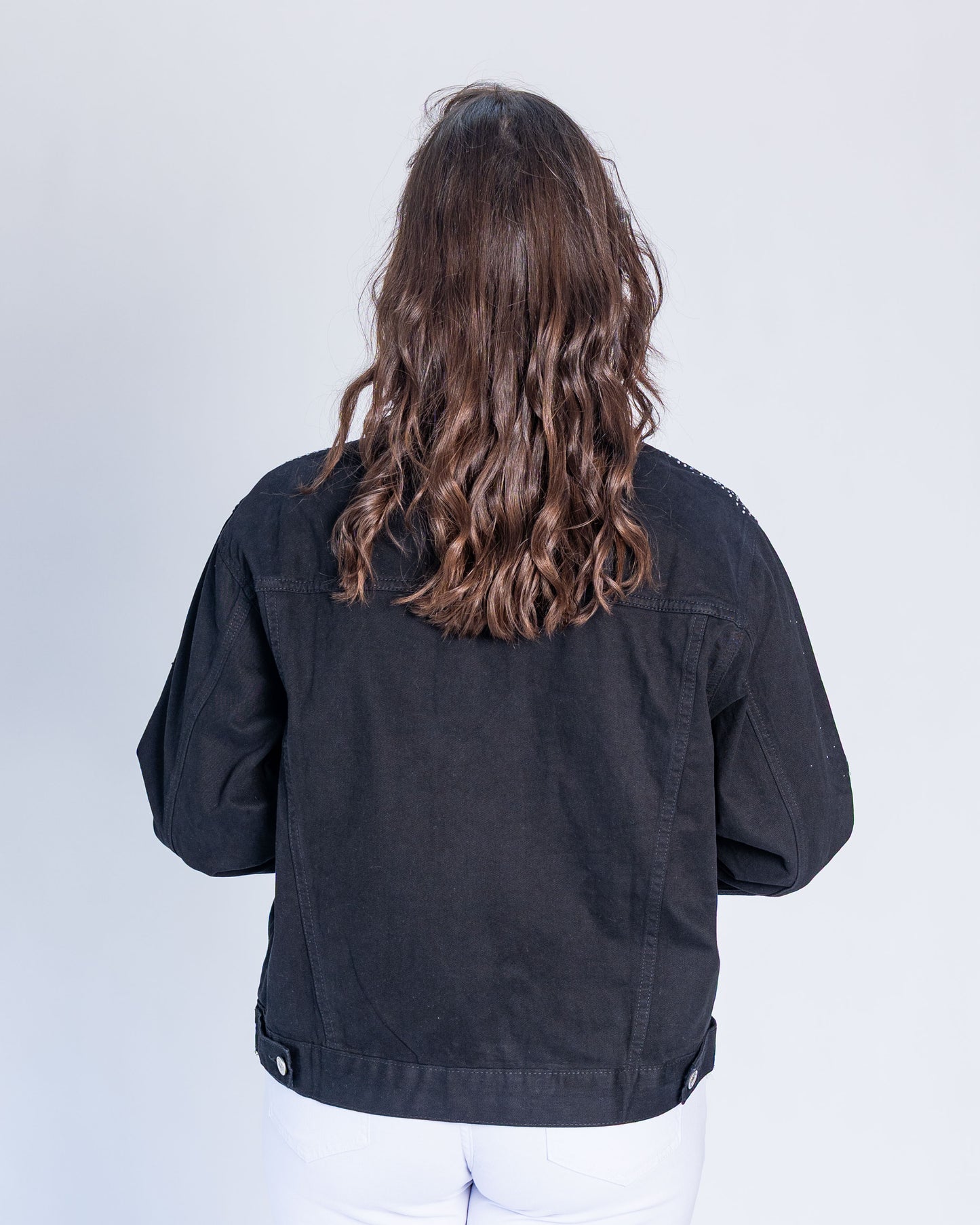 Chaqueta Brillos Negro