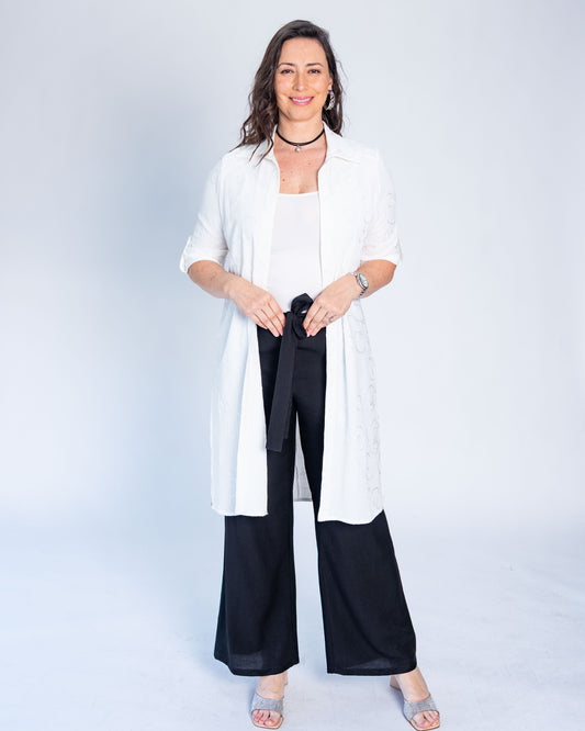 Blusón Mariana Flores Blanco