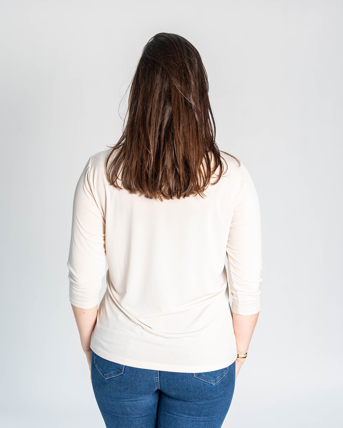 POLERA GOOD VIBES BEIGE
