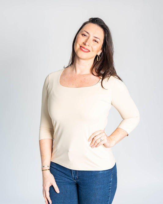 POLERA BASICA CAROLINA BEIGE