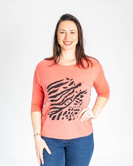 POLERA CEBRA CORAL