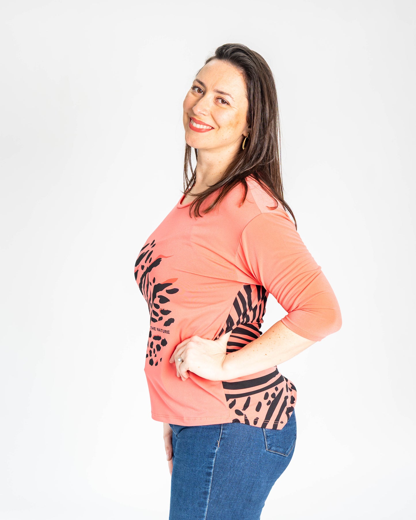 POLERA CEBRA CORAL