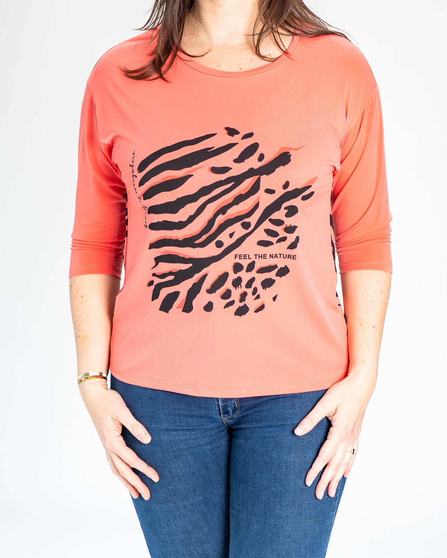 POLERA CEBRA CORAL