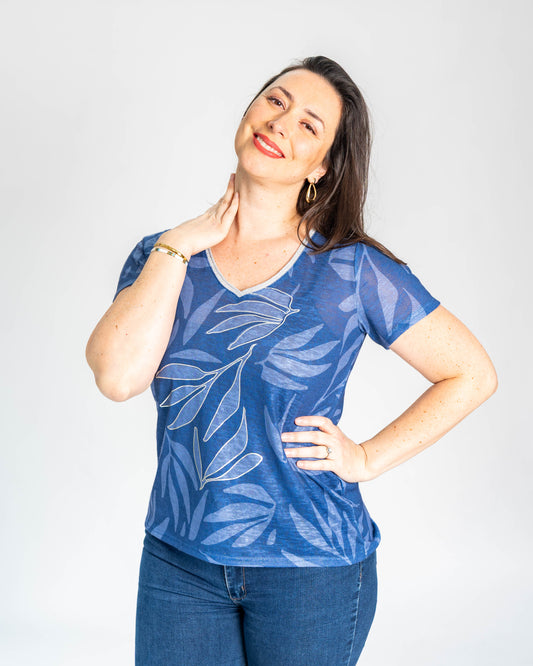 POLERA MATILDA PLATEADA AZUL
