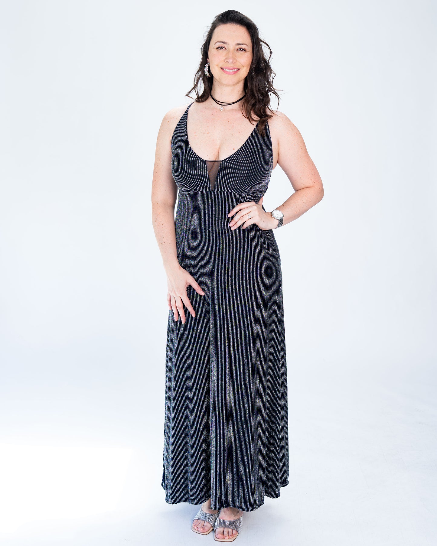 Vestido Give Fiesta Plata