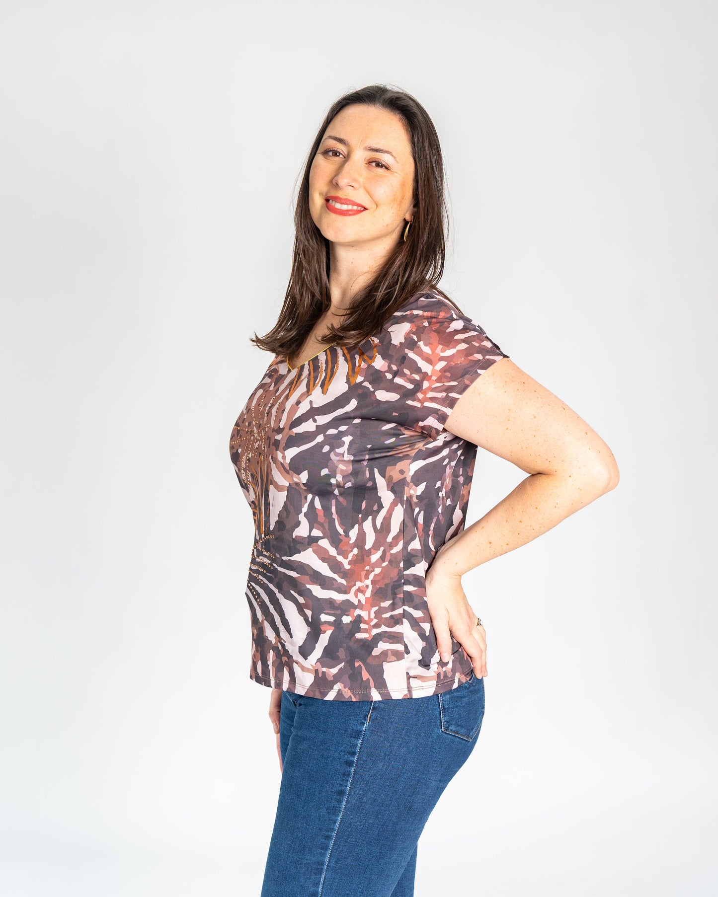 POLERA DAFNE PLATEADA BEIGE
