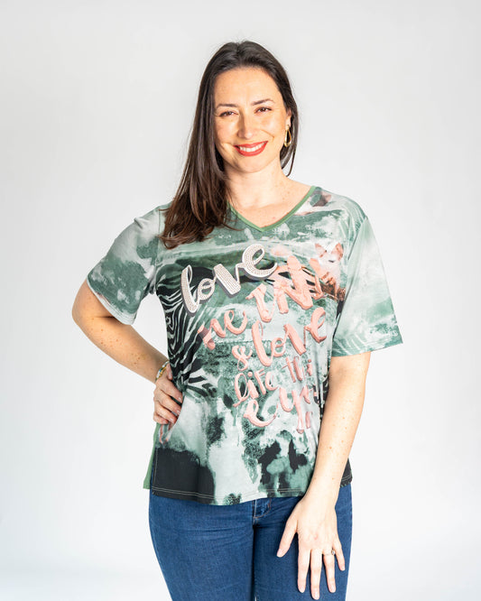 POLERA TAMARA LOVE VERDE