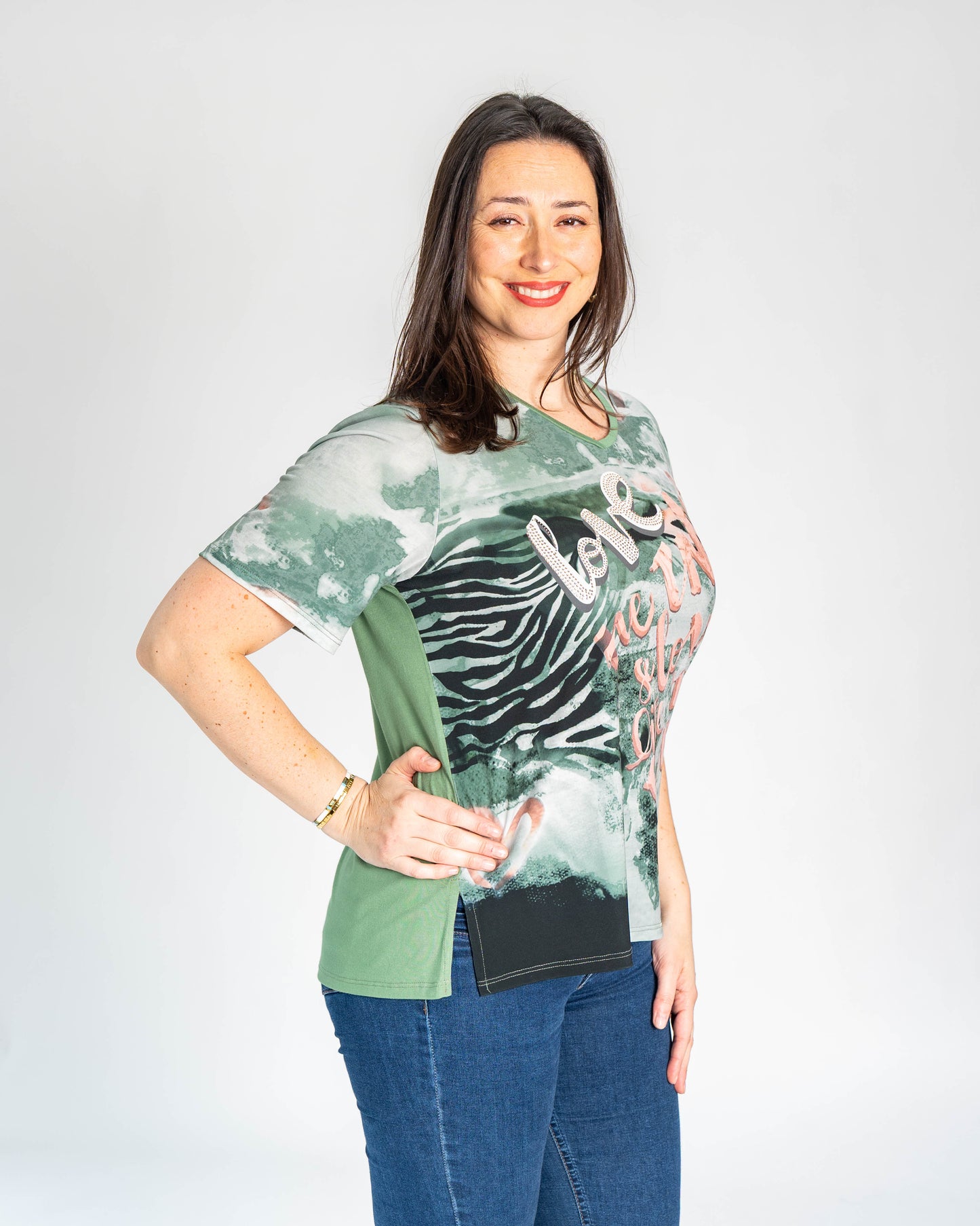 POLERA TAMARA LOVE VERDE