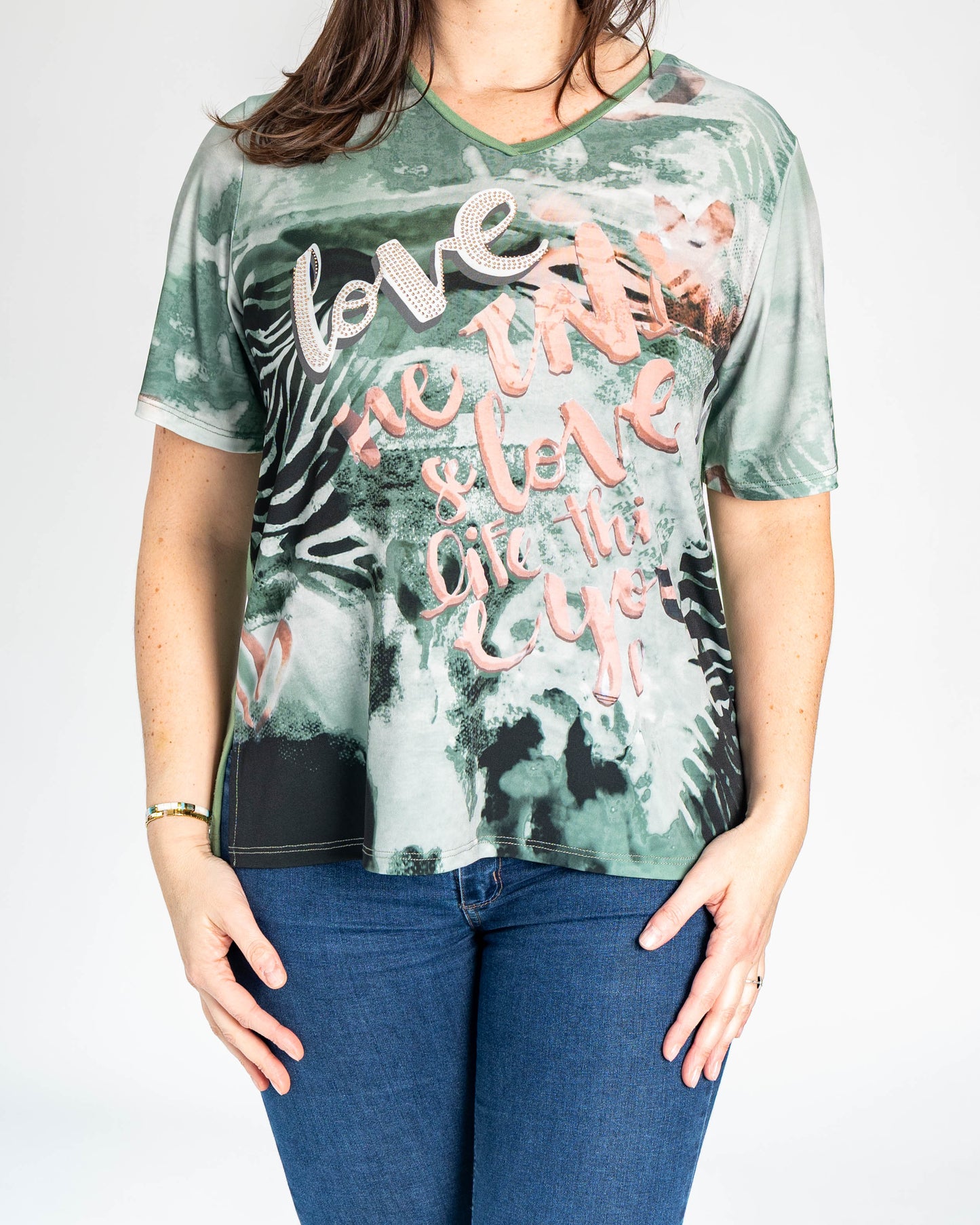 POLERA TAMARA LOVE VERDE