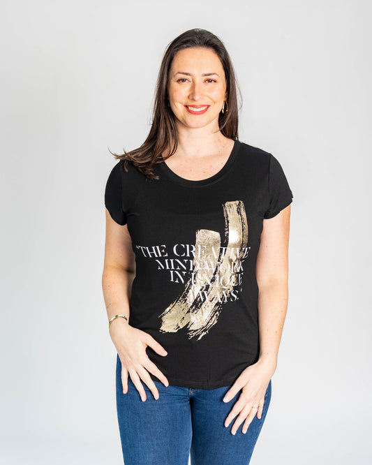 POLERA CREATIVE NEGRO