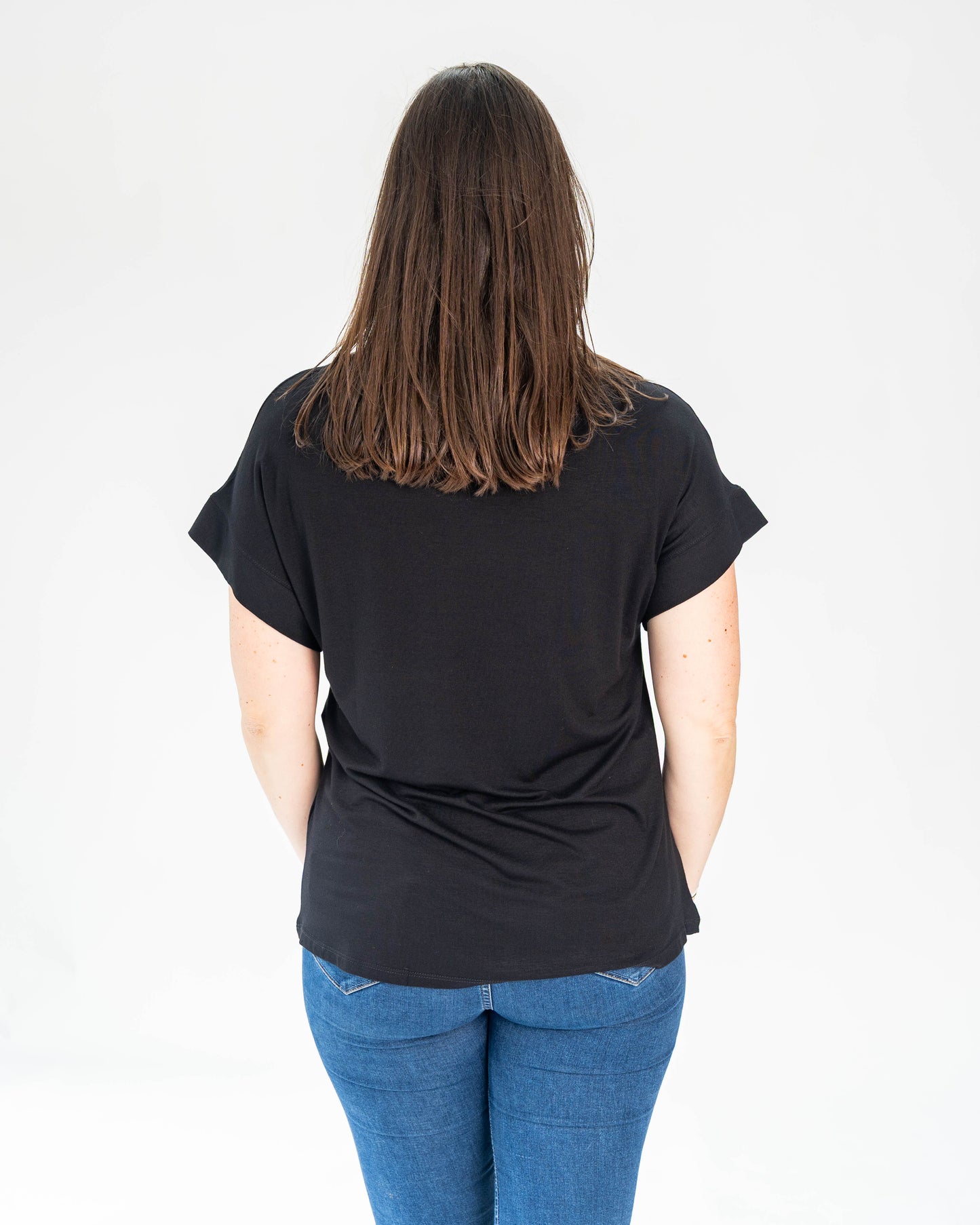 Polera Print Dorado Negra