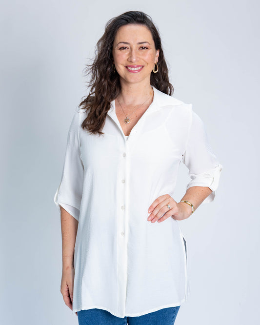 Blusón Liso Millie Blanco