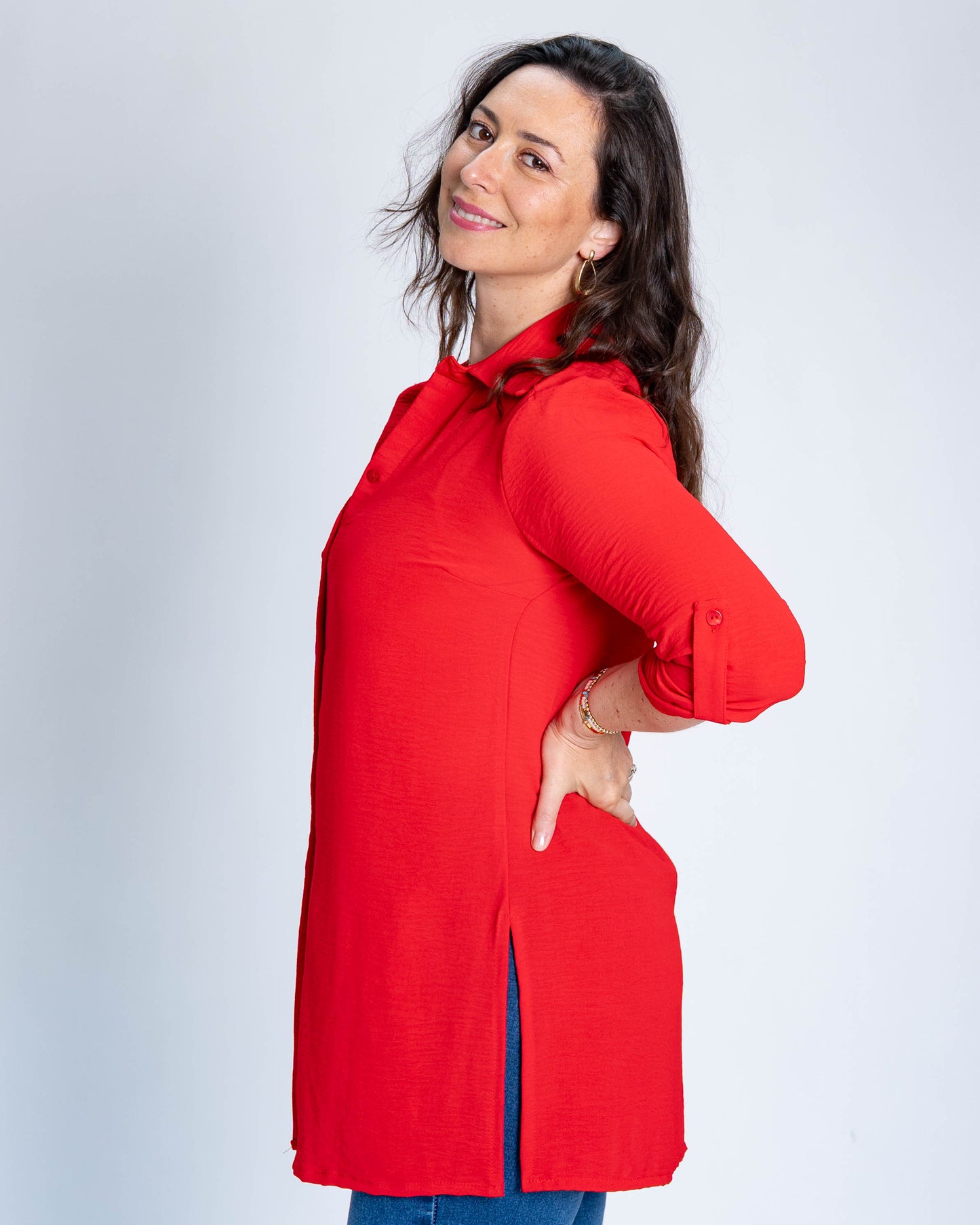 Blusón Liso Millie Rojo