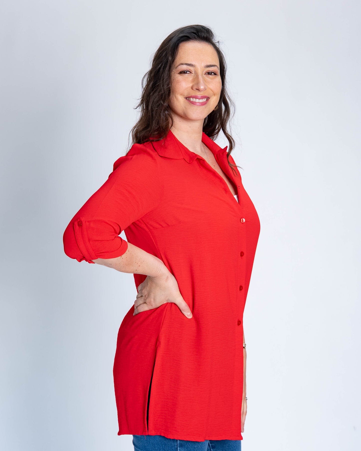 Blusón Liso Millie Rojo