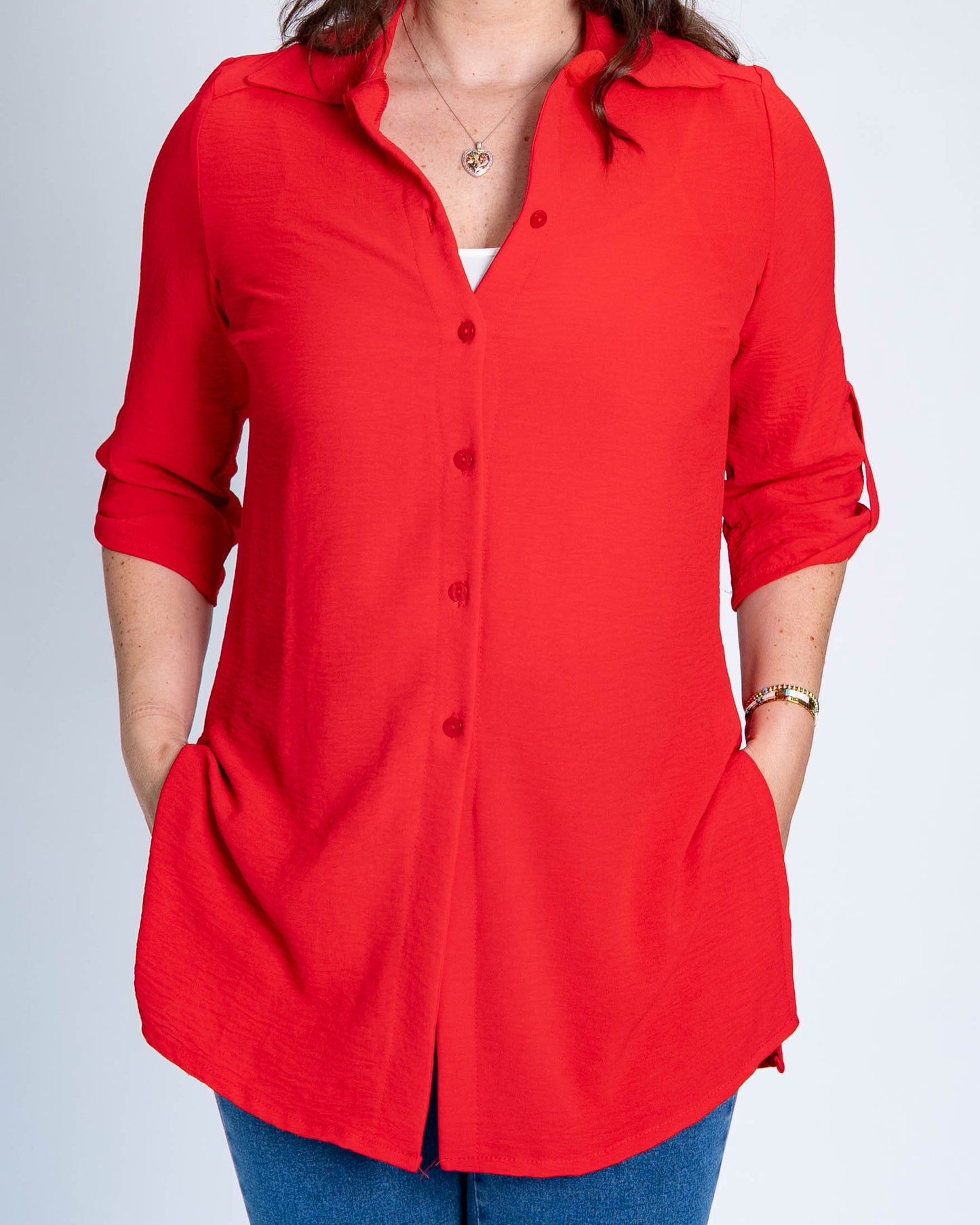 Blusón Liso Millie Rojo