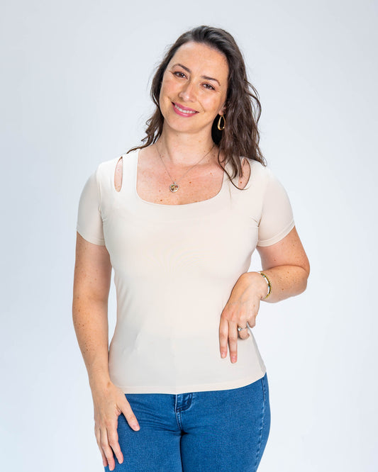 Polera Básica Emilia Beige