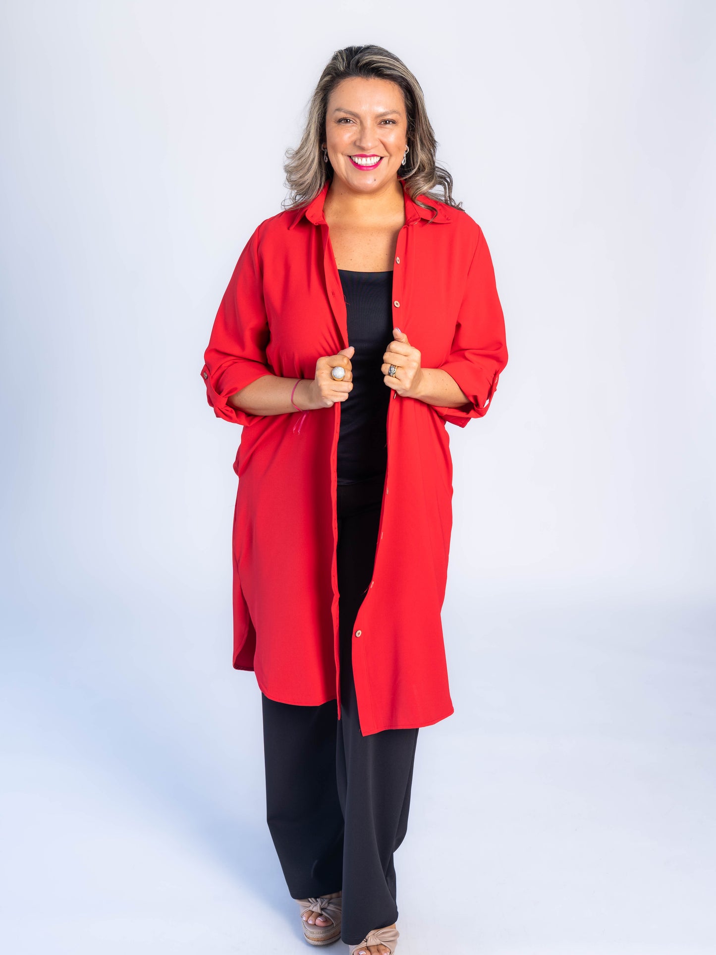 TAPADO LARGO CLARA ROJO