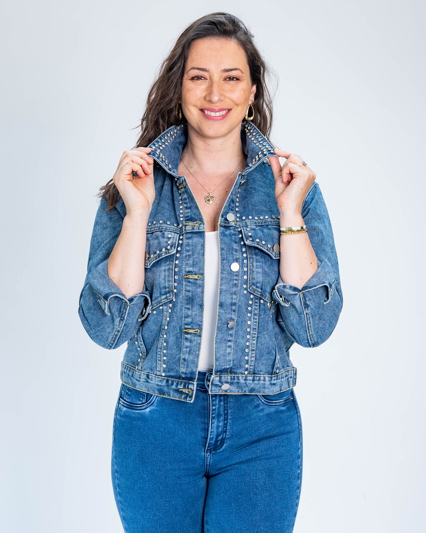 Chaqueta Mezclilla Dolly Brillos