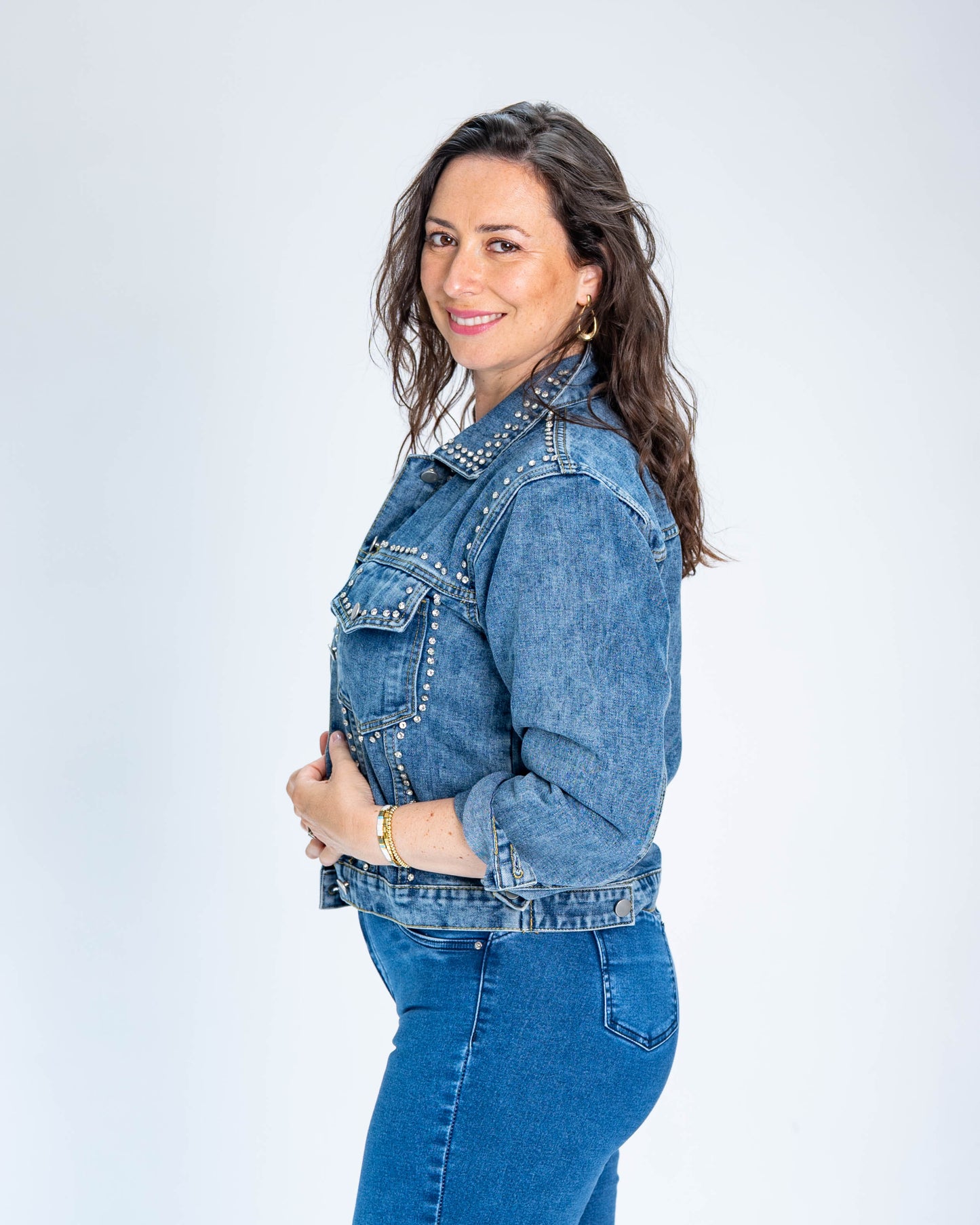 Chaqueta Mezclilla Dolly Brillos