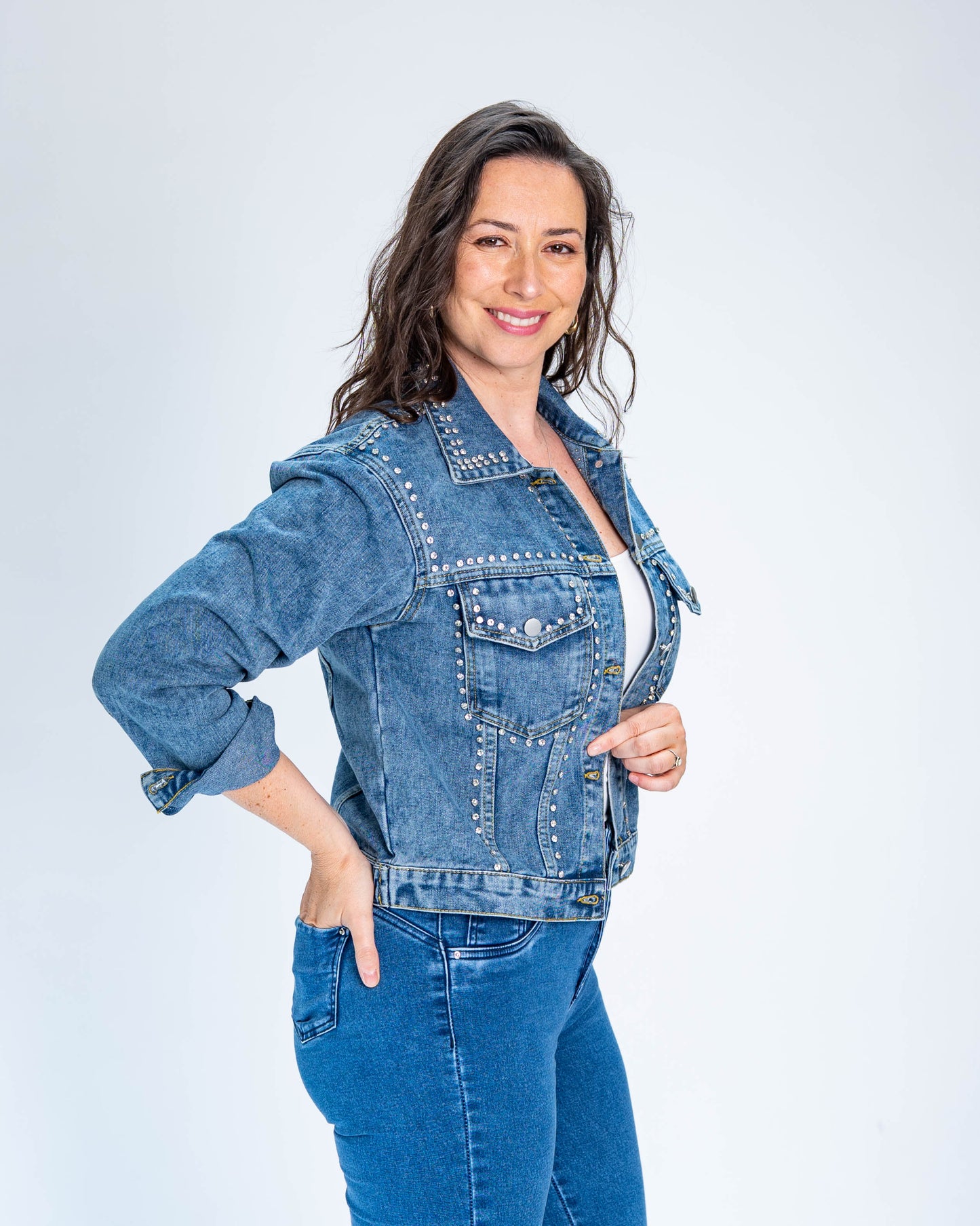 Chaqueta Mezclilla Dolly Brillos