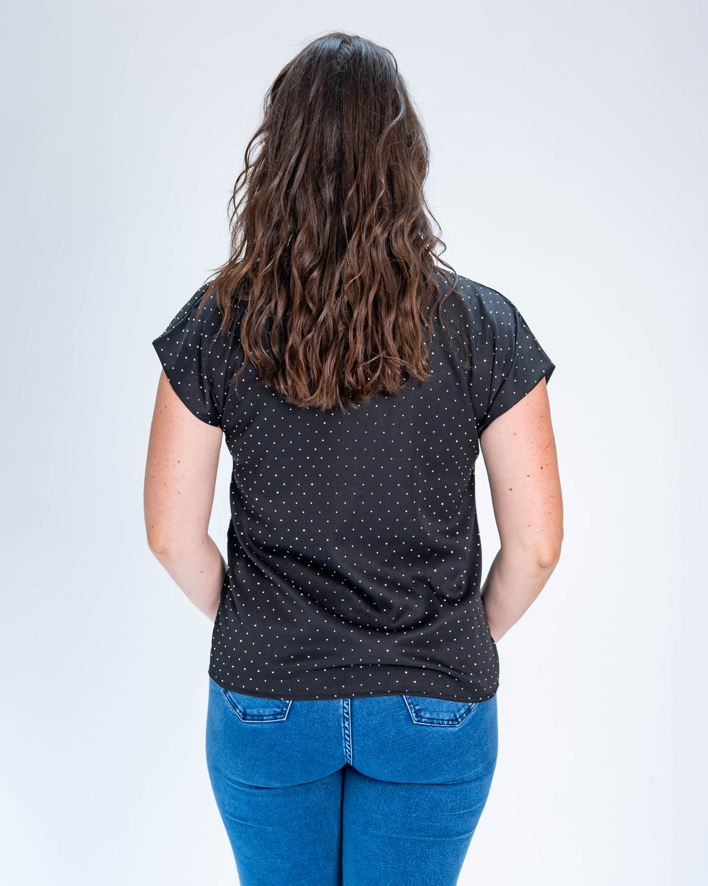 Blusa Trinidad Brillos Negro