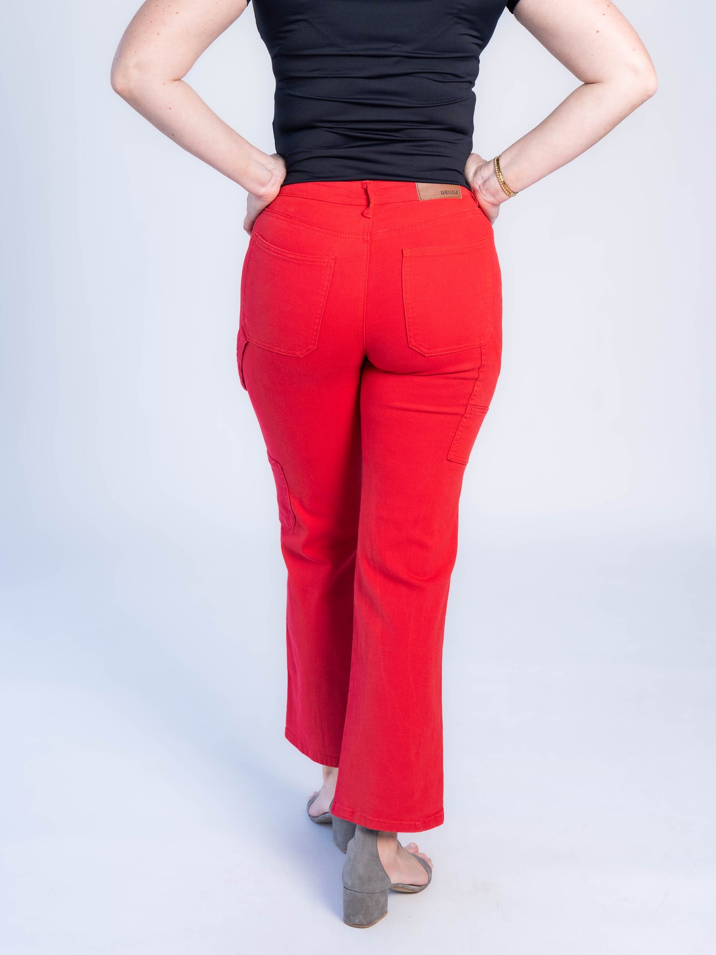 JEANS CARGO ROJO