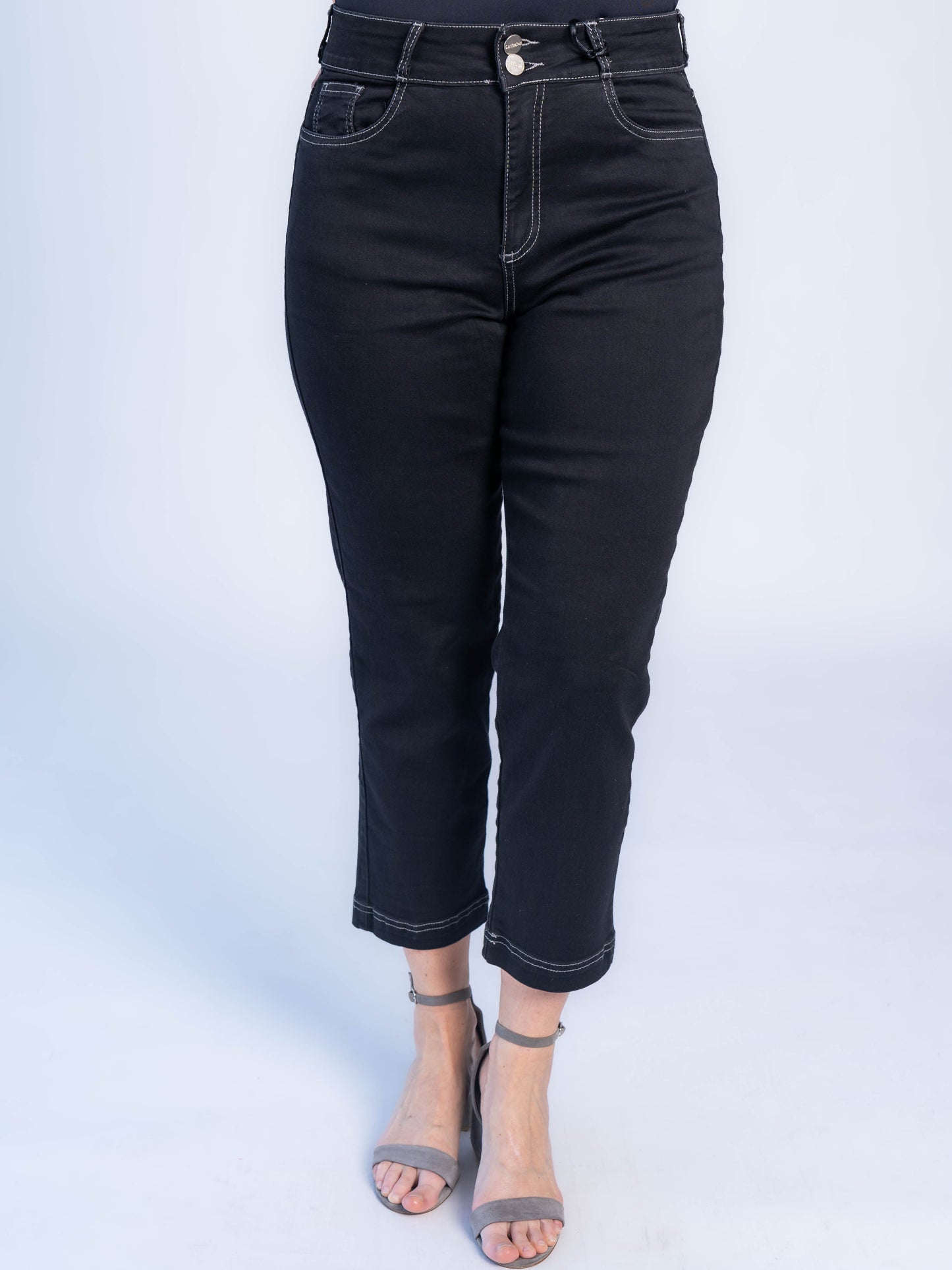JEANS MOM NEGRO