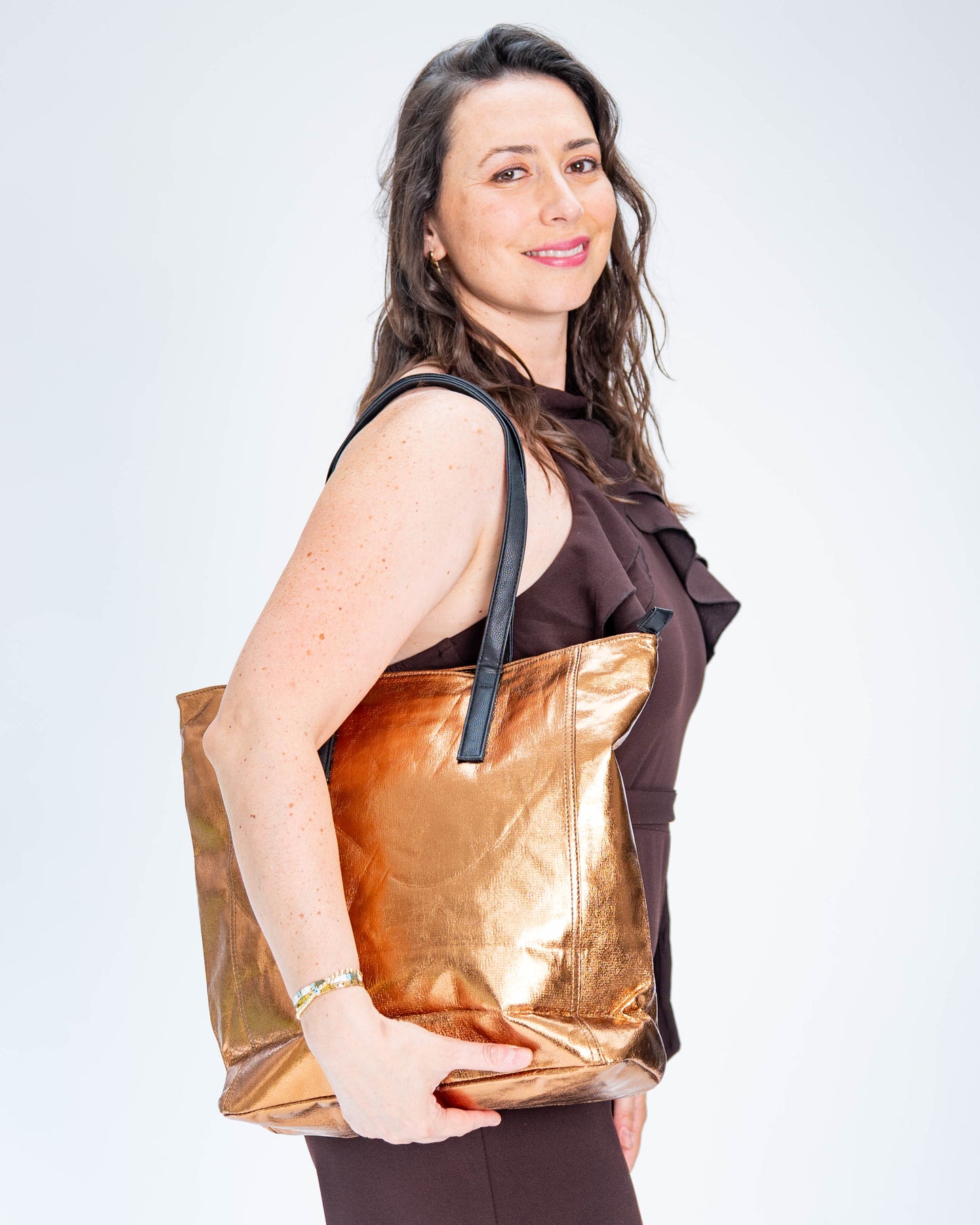 Bolso Metalizado Cobre