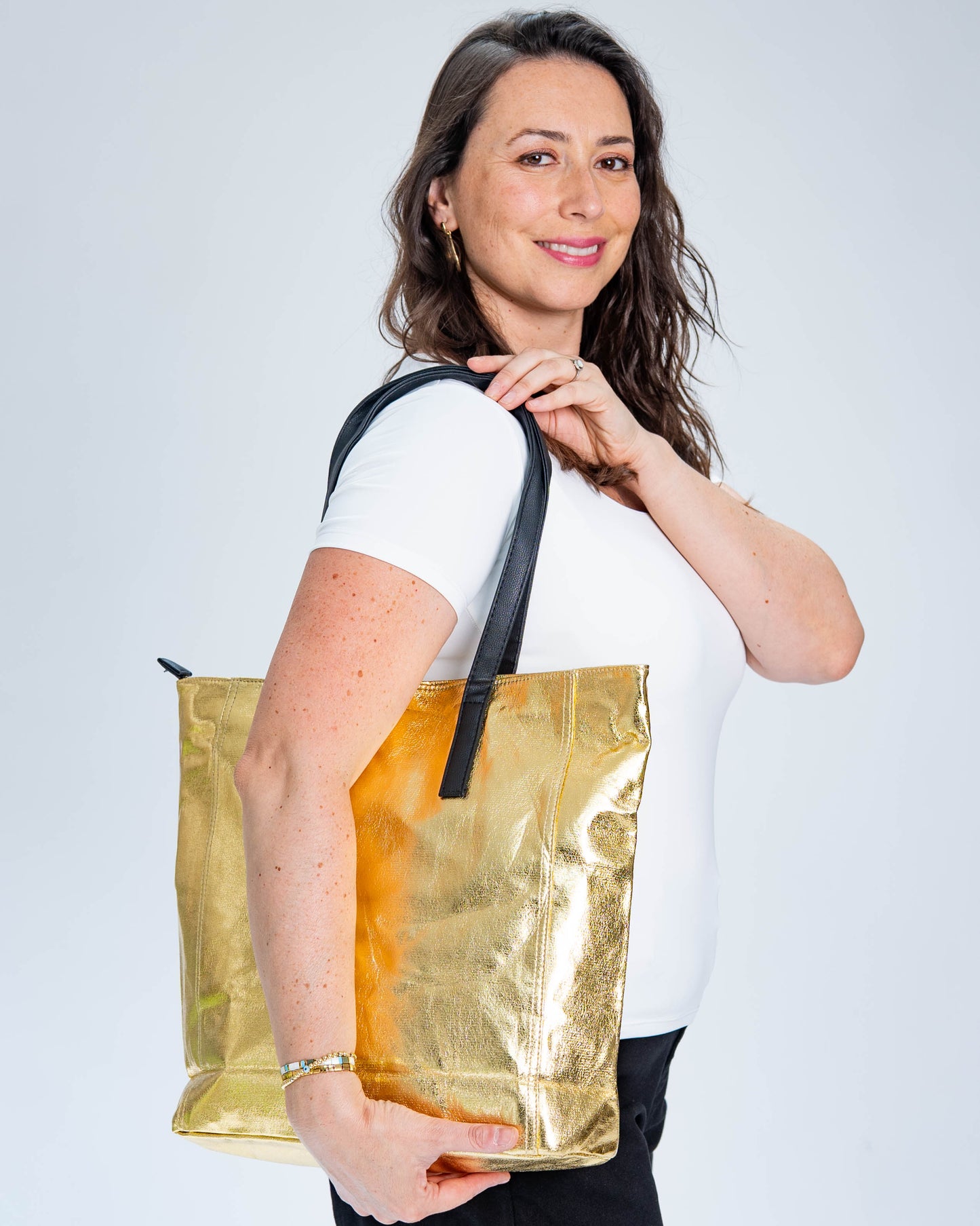 Bolso Metalizado Dorado