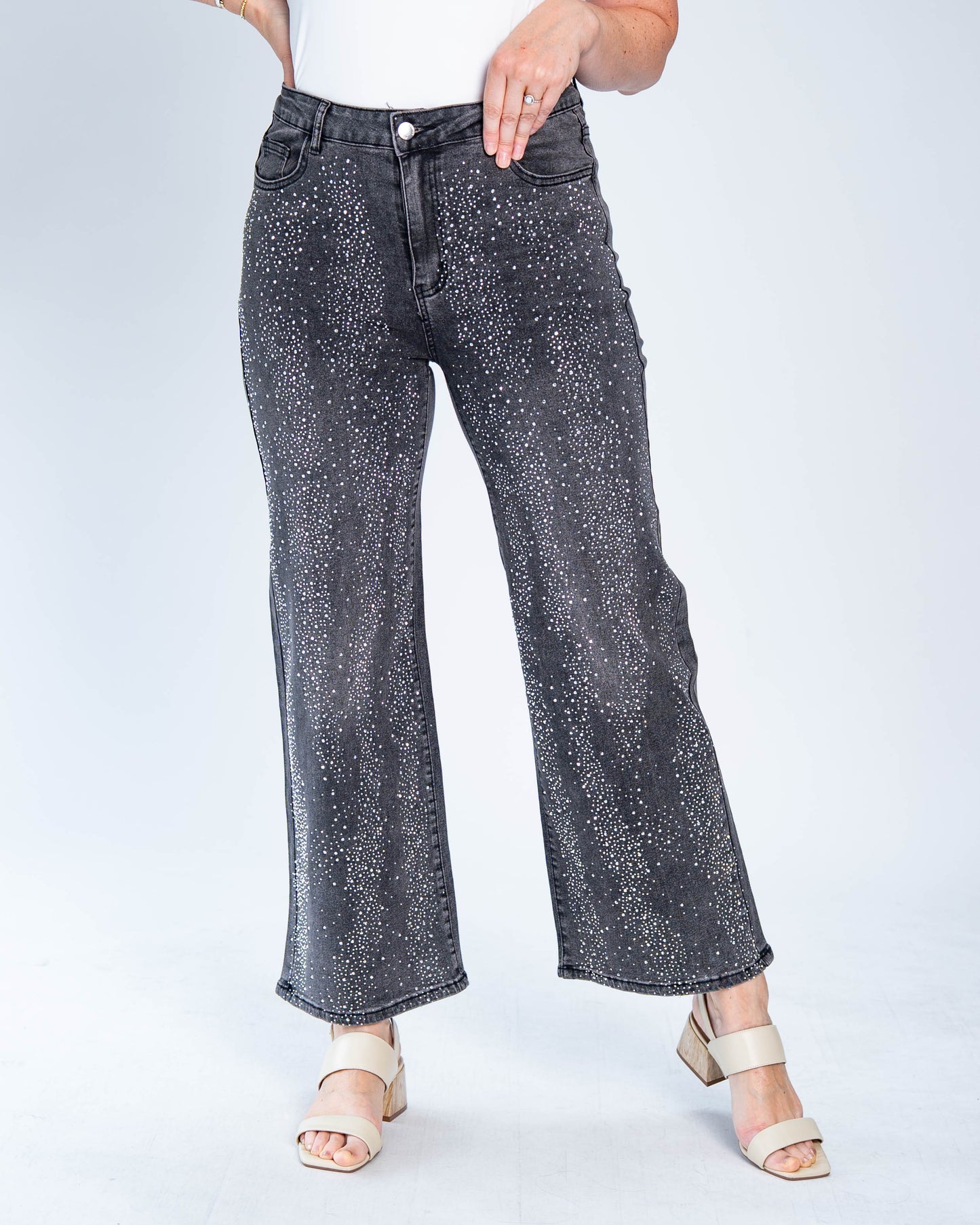 Jeans Brillos Jorge Gris