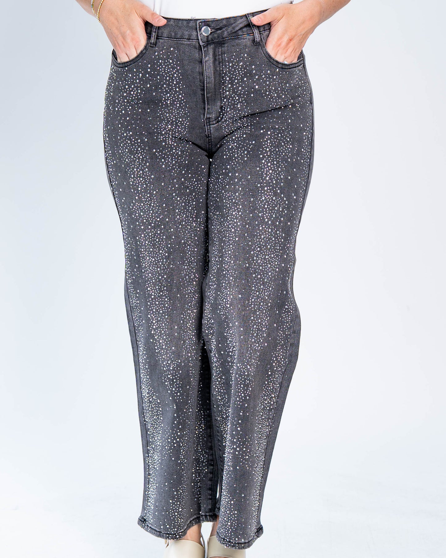 Jeans Brillos Jorge Gris