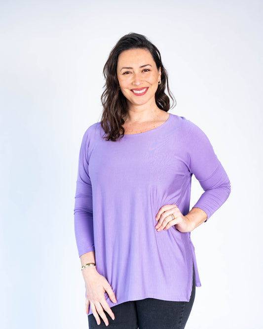 Polera basica cony lila