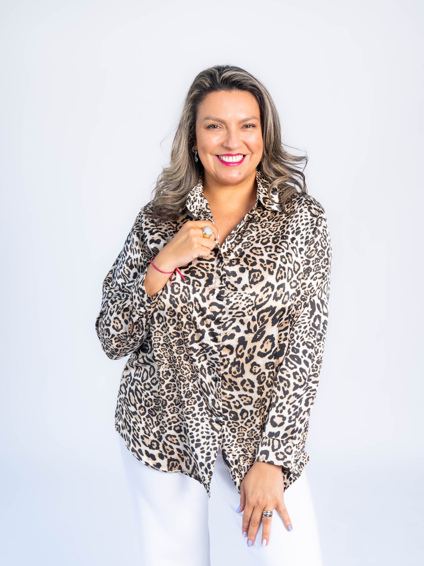 BLUSA ANIMAL PRINT CAMEL