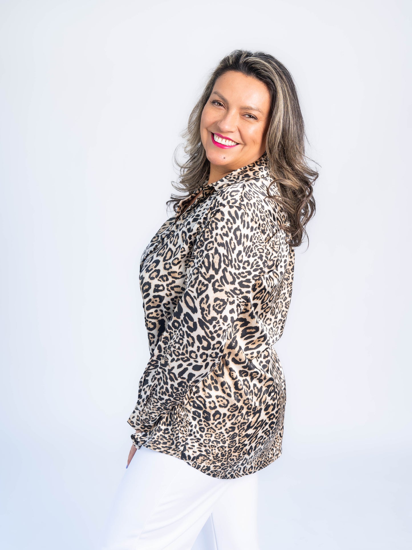 BLUSA ANIMAL PRINT CAMEL