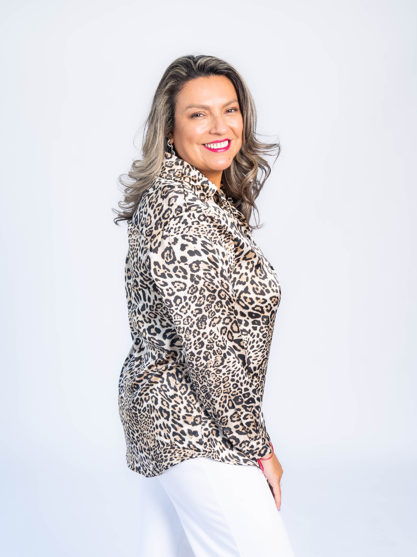 BLUSA ANIMAL PRINT CAMEL