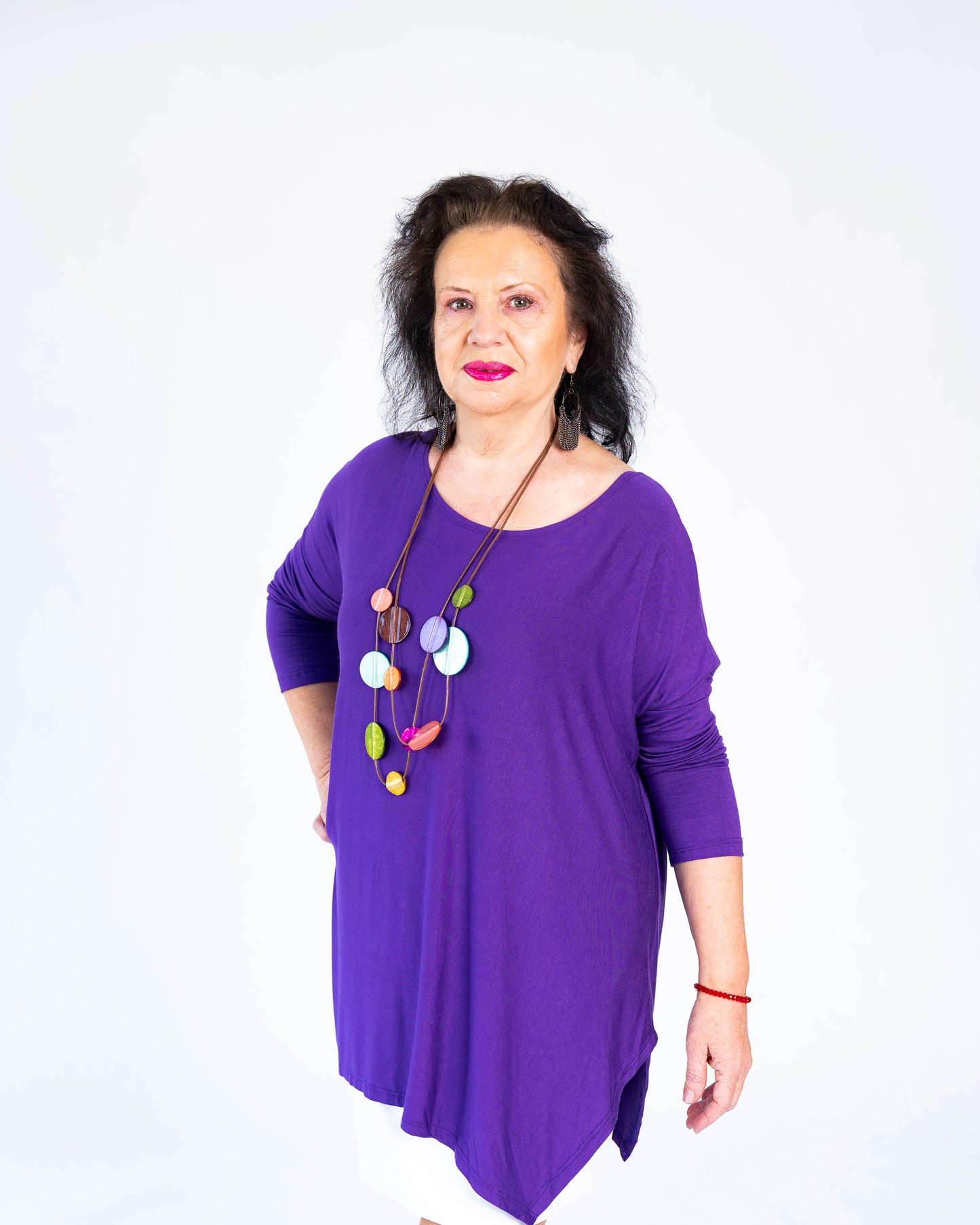 Polera Cony Manga Larga Morado