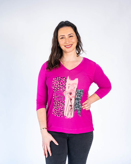 Polera Rewrite Magenta