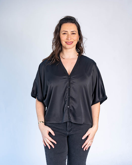 Blusa Satinada Valeria Negro