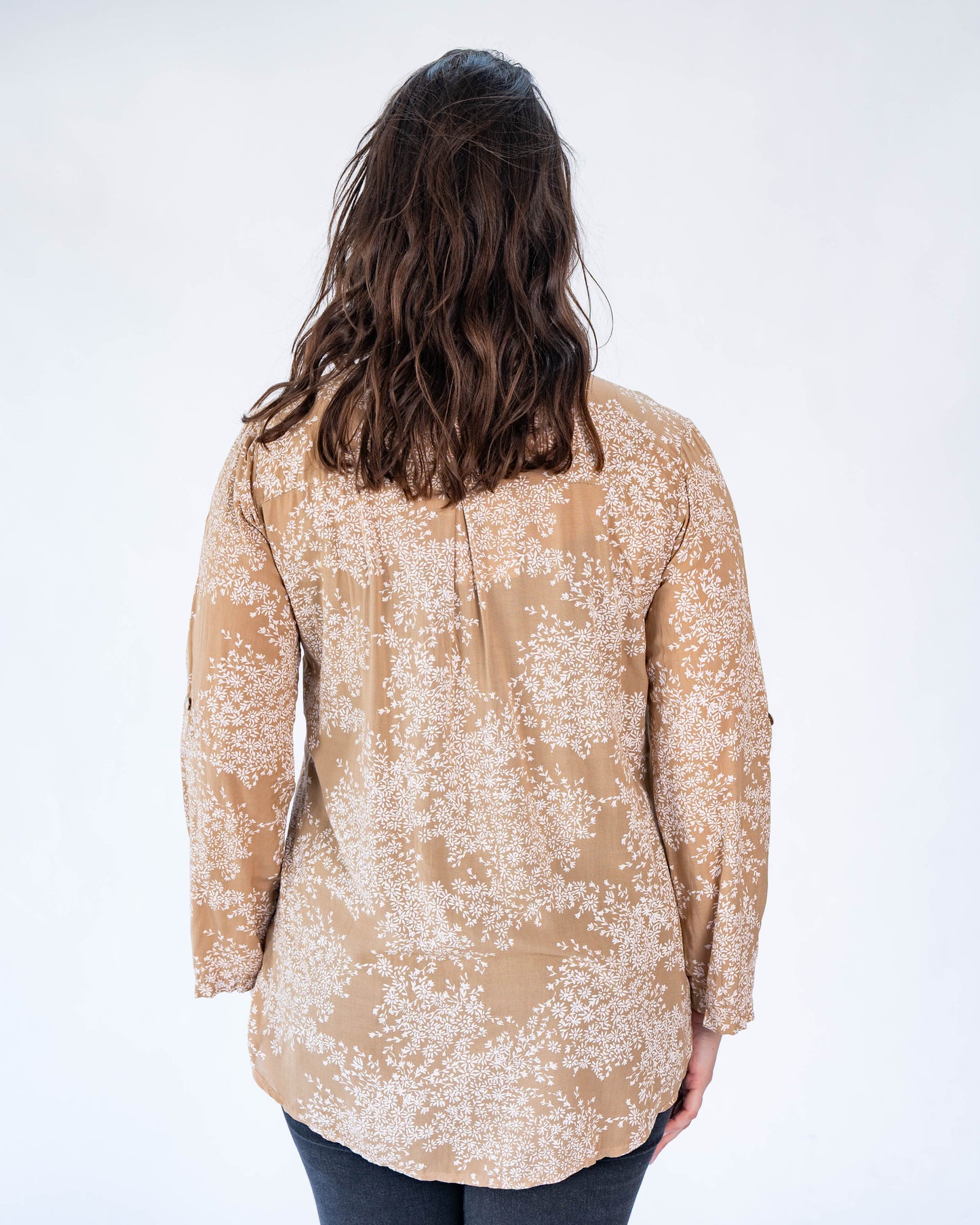 Blusa Flores Tere Beige