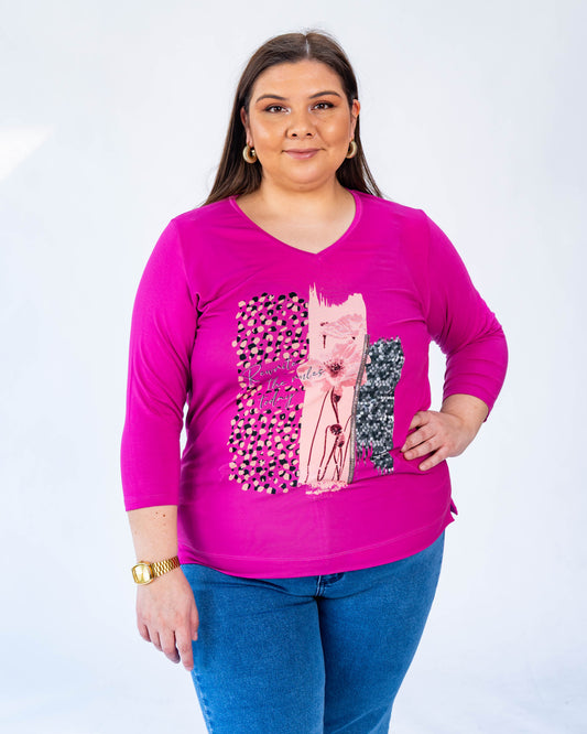 Polera rewrite magenta