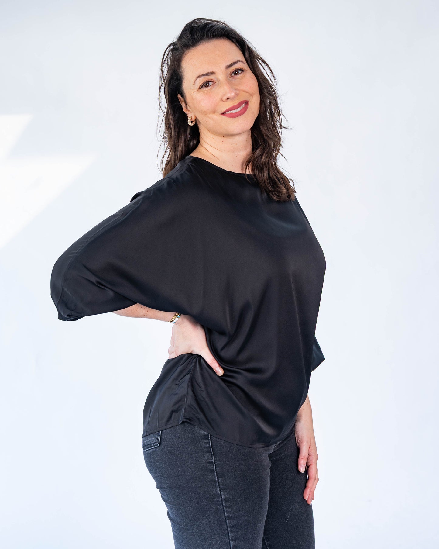 Blusa Magda Satinada Negro
