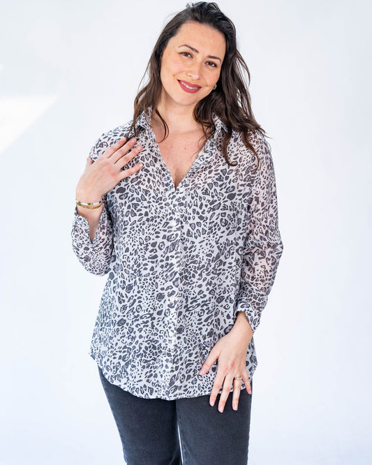 Blusa Paz Print Gris
