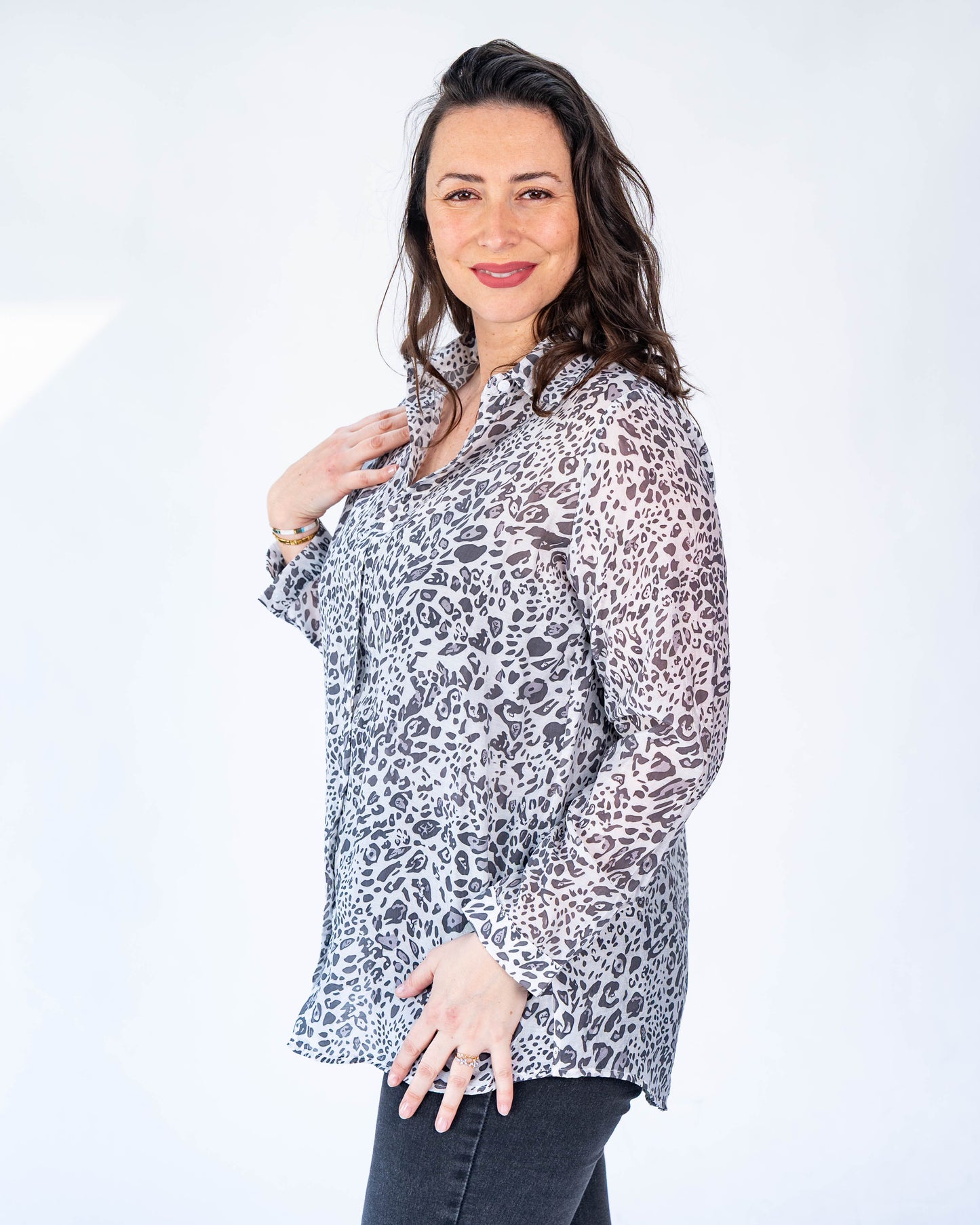 Blusa Paz Print Gris