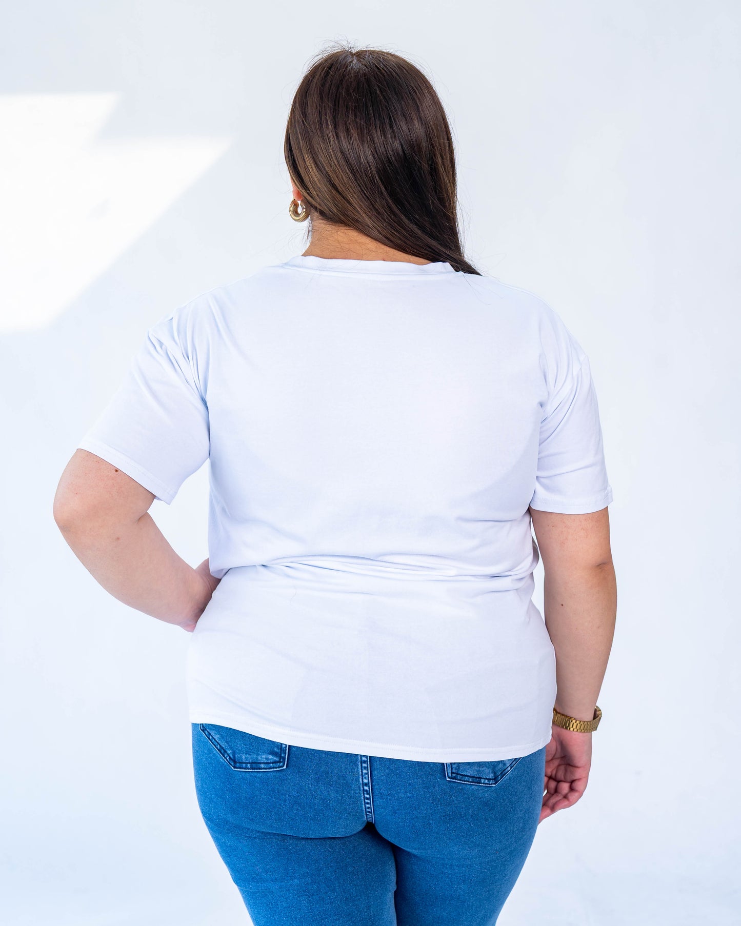 Polera cherries blanca