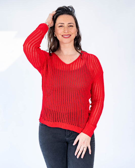 Sweater Luna Hilo Rojo
