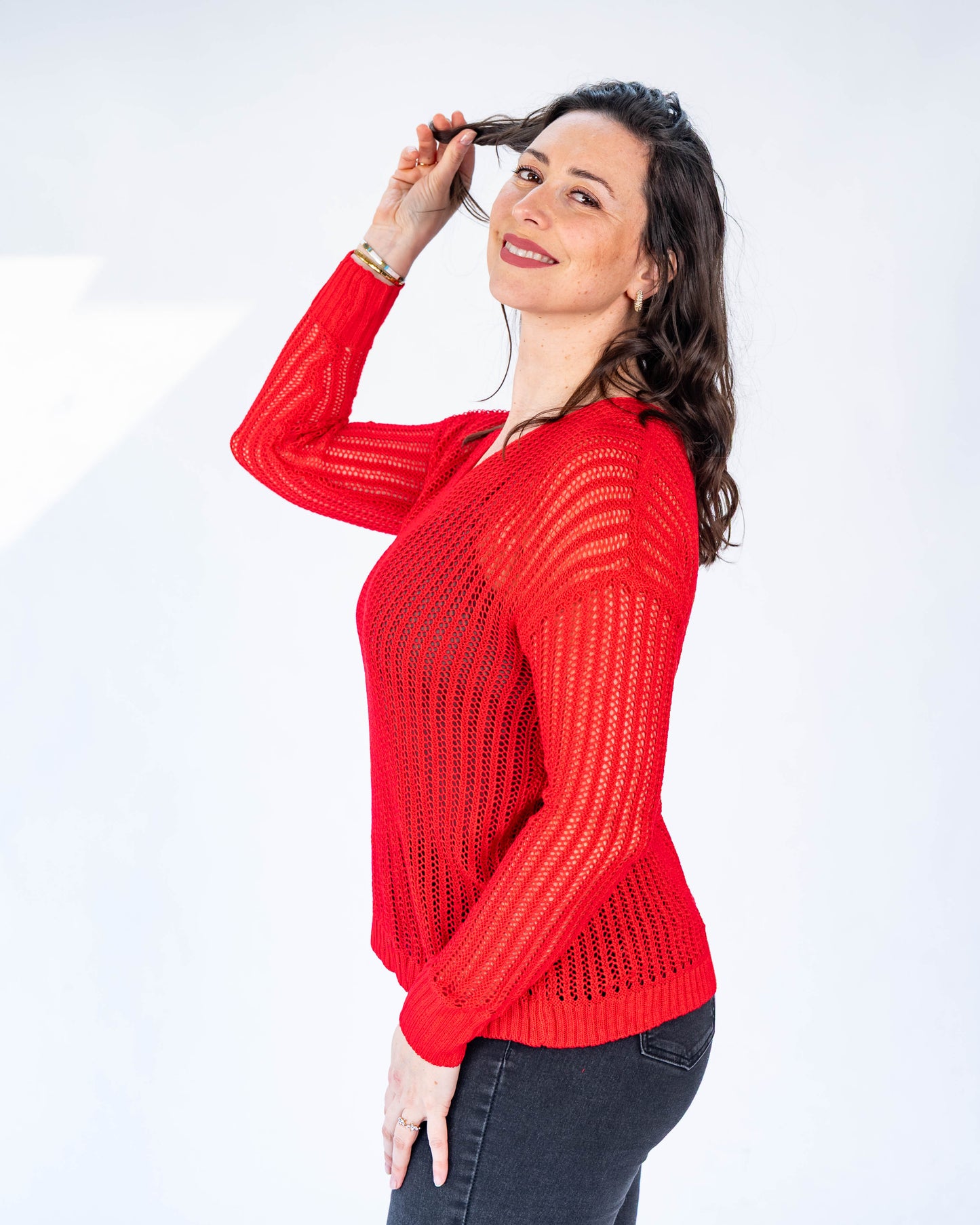 Sweater Luna Hilo Rojo