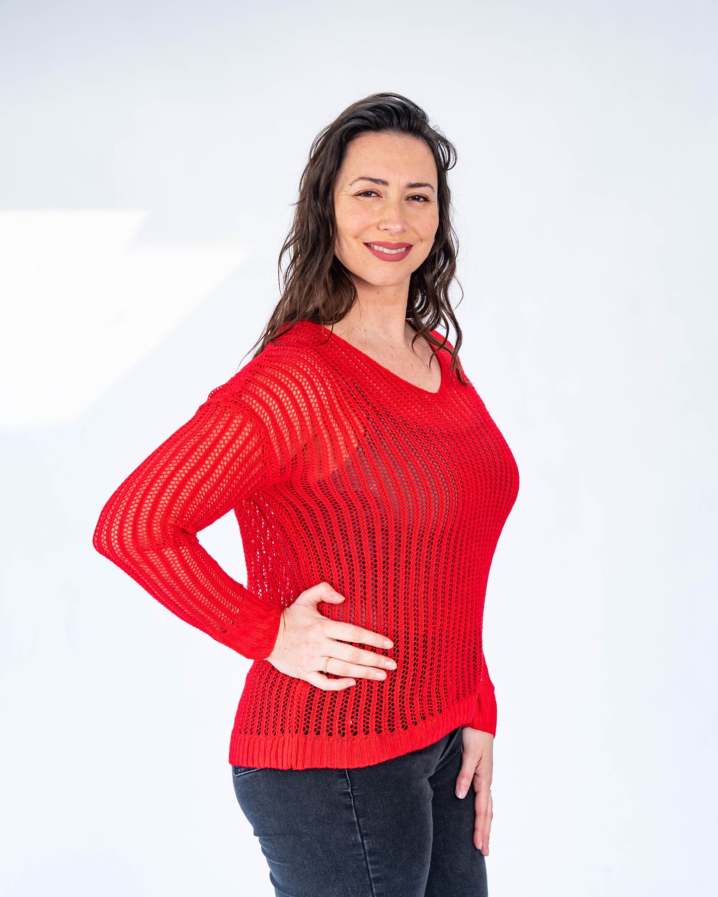 Sweater Luna Hilo Rojo