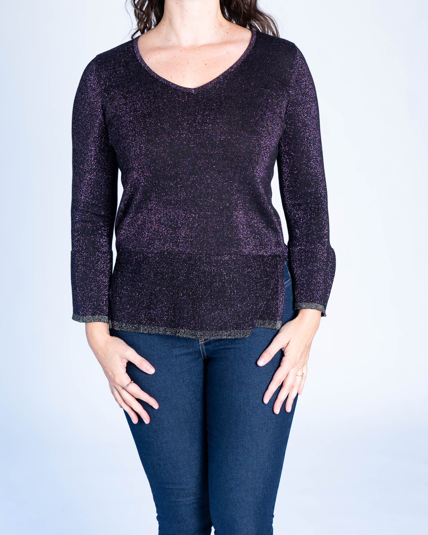 SWEATER LUREX LUNA MORADO