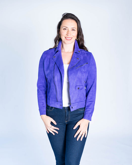 CHAQUETA GAMUZA DAENEIRYS MORADA