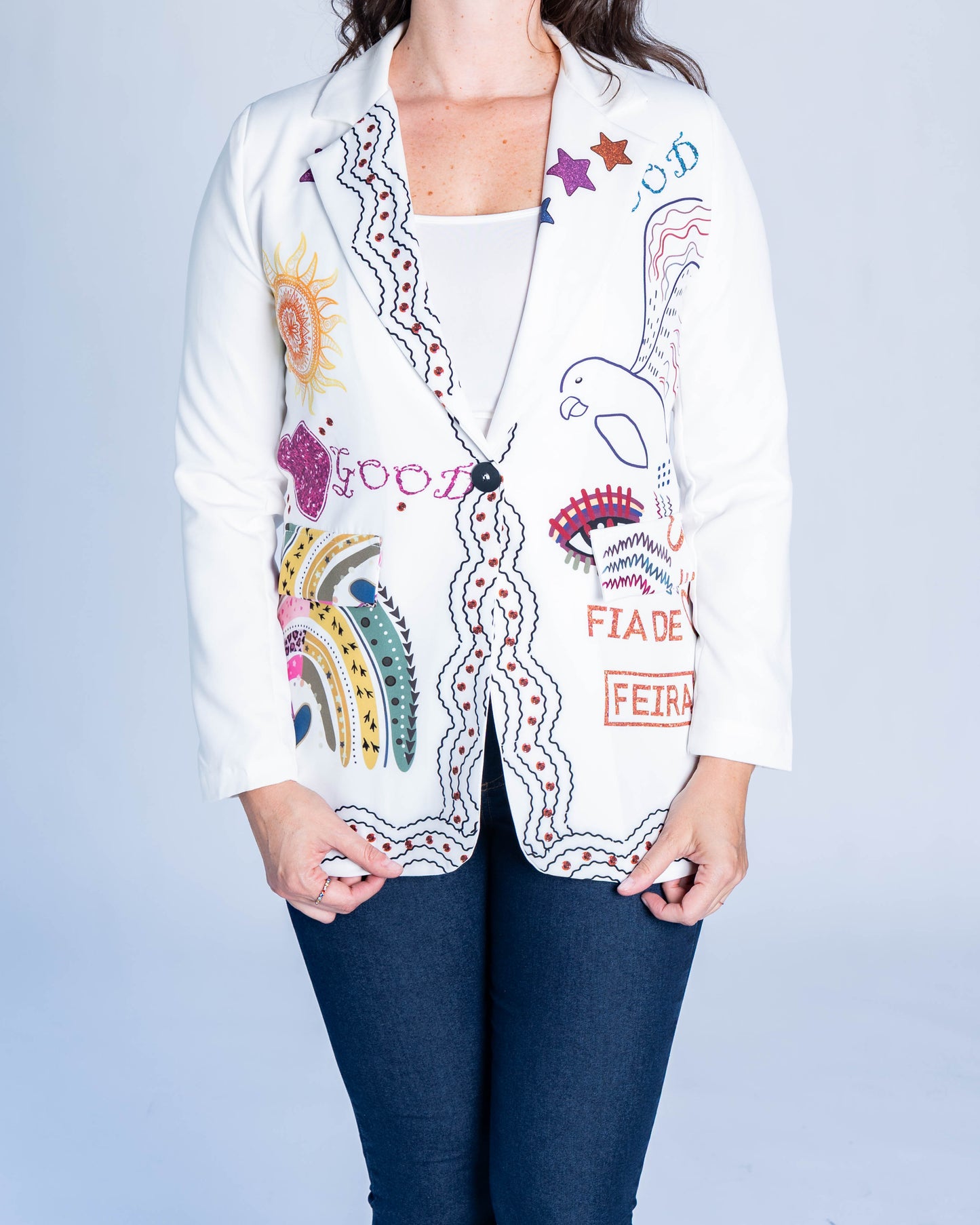 BLAZER ITALIANO KISS BLANCO